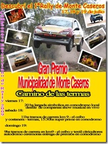 Afiche promocional Rally de Monte Caseros